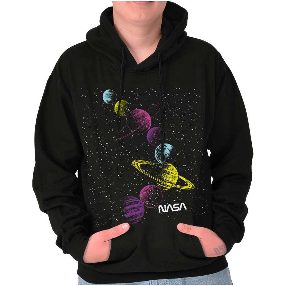 Retro NASA Space Milky Way Planets Hoodie Hooded Sweatshirt Men Women ...