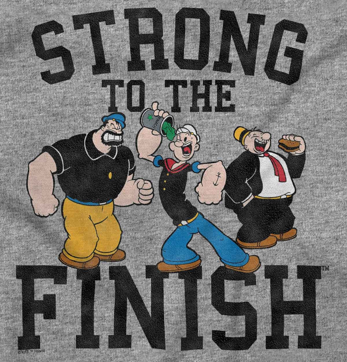 Popeye Cartoon Squad Friends Gym Workout Long Sleeve Tshirt Etsy