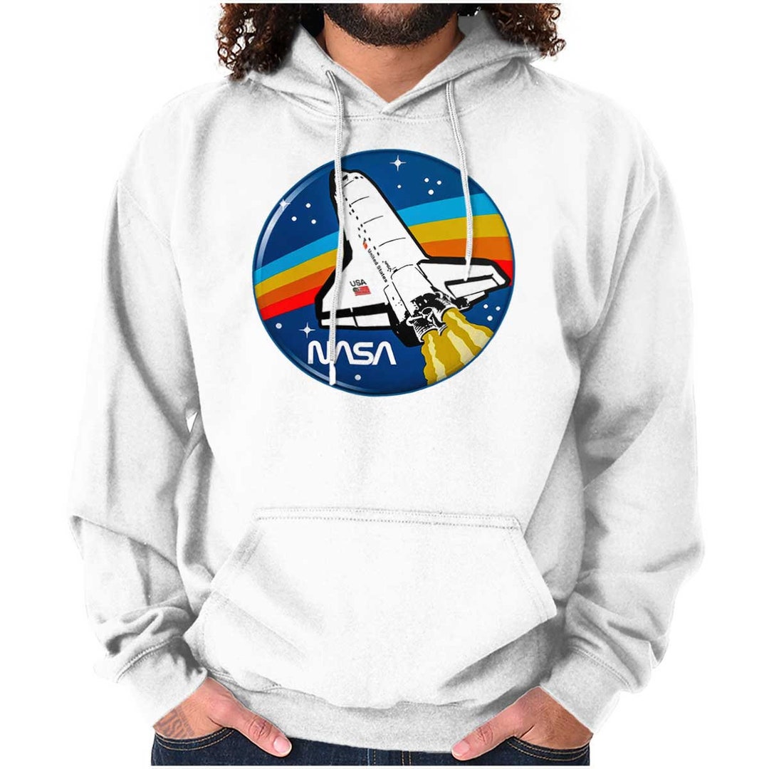 NASA Retro Logo Space Shuttle Rocket Vintage Hoodie Hooded Sweatshirt ...