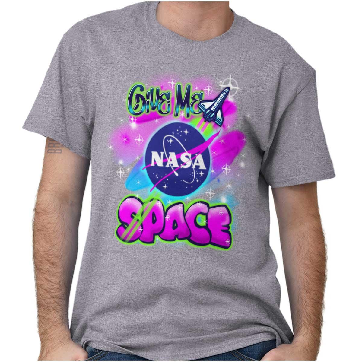 Airbrushed NASA Give Me Space Rocket Womens or Mens Crewneck T Shirt ...