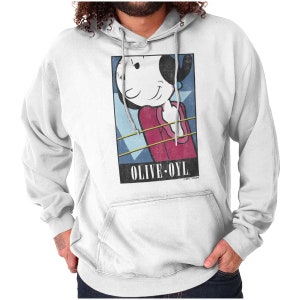 Vintage Olive Oyl Cartoon Poster Popeye Gift Hoodie Hooded Sweatshirt Men Women