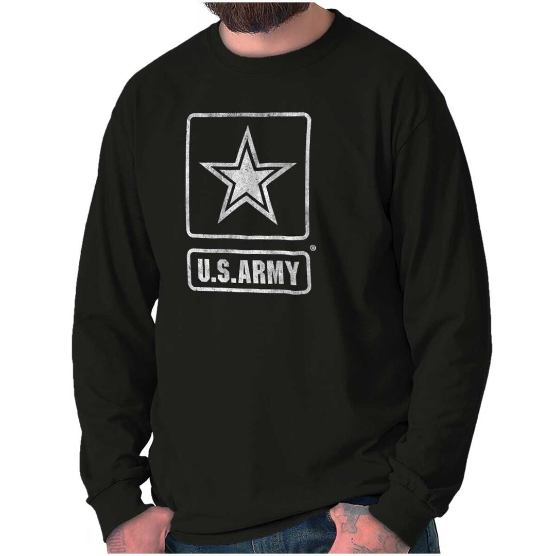 Cool US Army Logo Armed Forces Military USA Long Sleeve Tshirt for Men