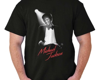 Camiseta vintage de cuello redondo para hombre o mujer con el logo de Michael Jackson Spotlight