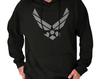 US Air Force Military USAF Arnold Wings Logo Hoodie Hooded Sweatshirt Men Women