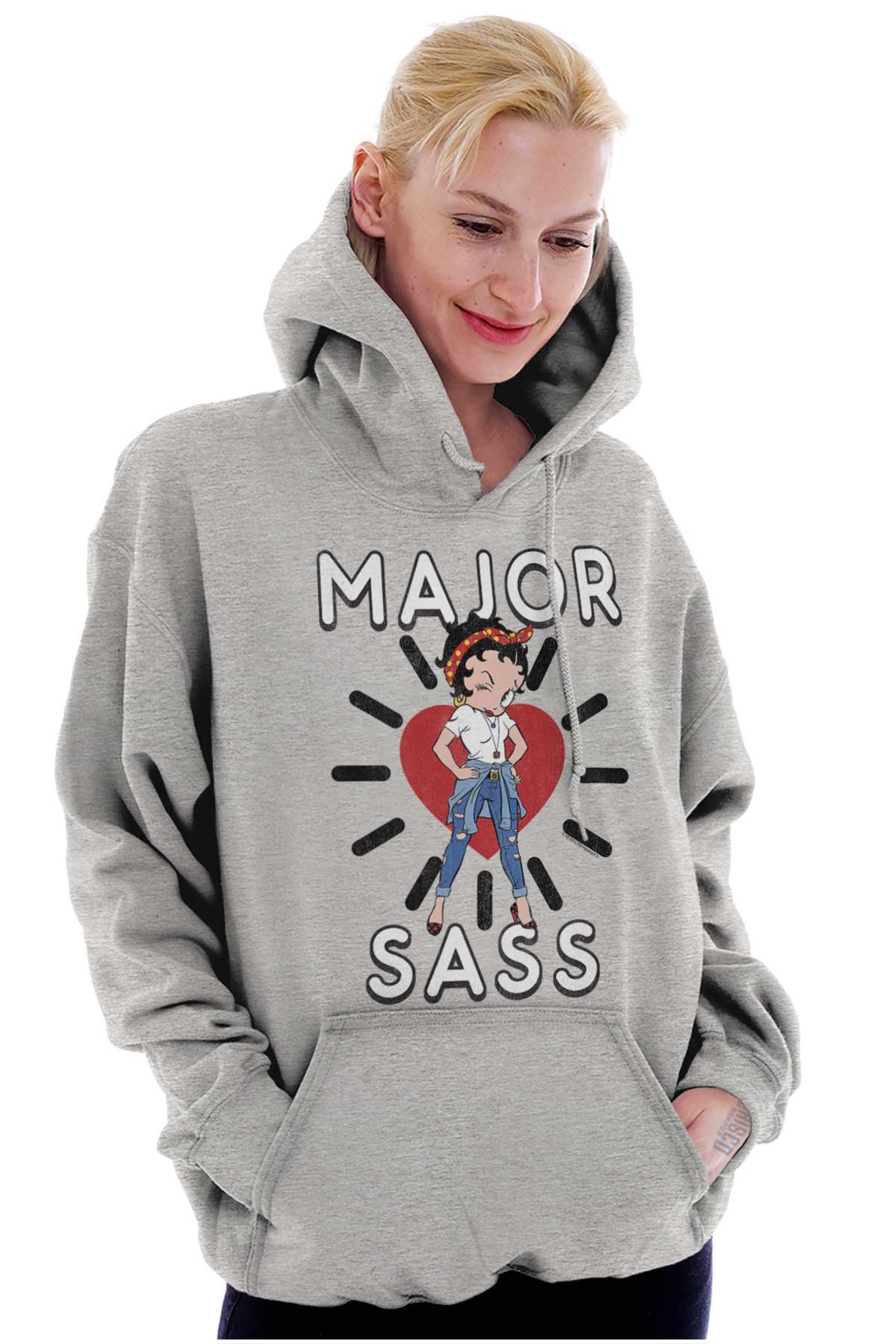 Betty Boop Riveter Vintage Betty Boop the Riveter Retro Sassy Womens Hooded Sweatshirts ...