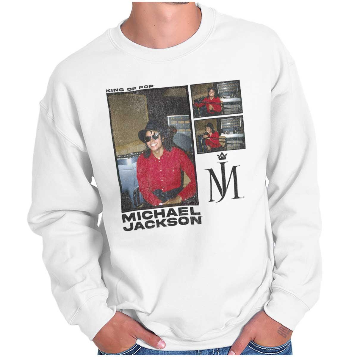 Michael Jackson King of Pop Vintage Studio Womens or Mens Crewneck