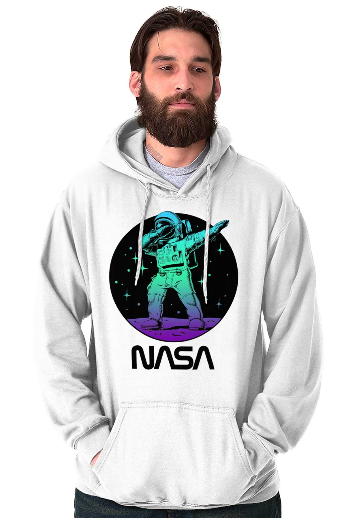 NASA Logo Spaceman Astronaut Dabbing on Moon Hoodie Hooded Sweatshirt ...