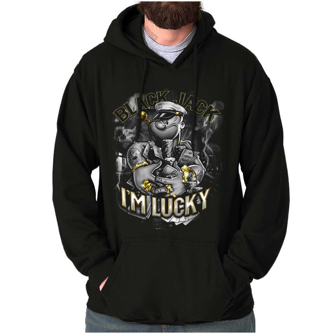 Popeye the Sailor Man Urban Gambler Im Lucky Hoodie Hooded