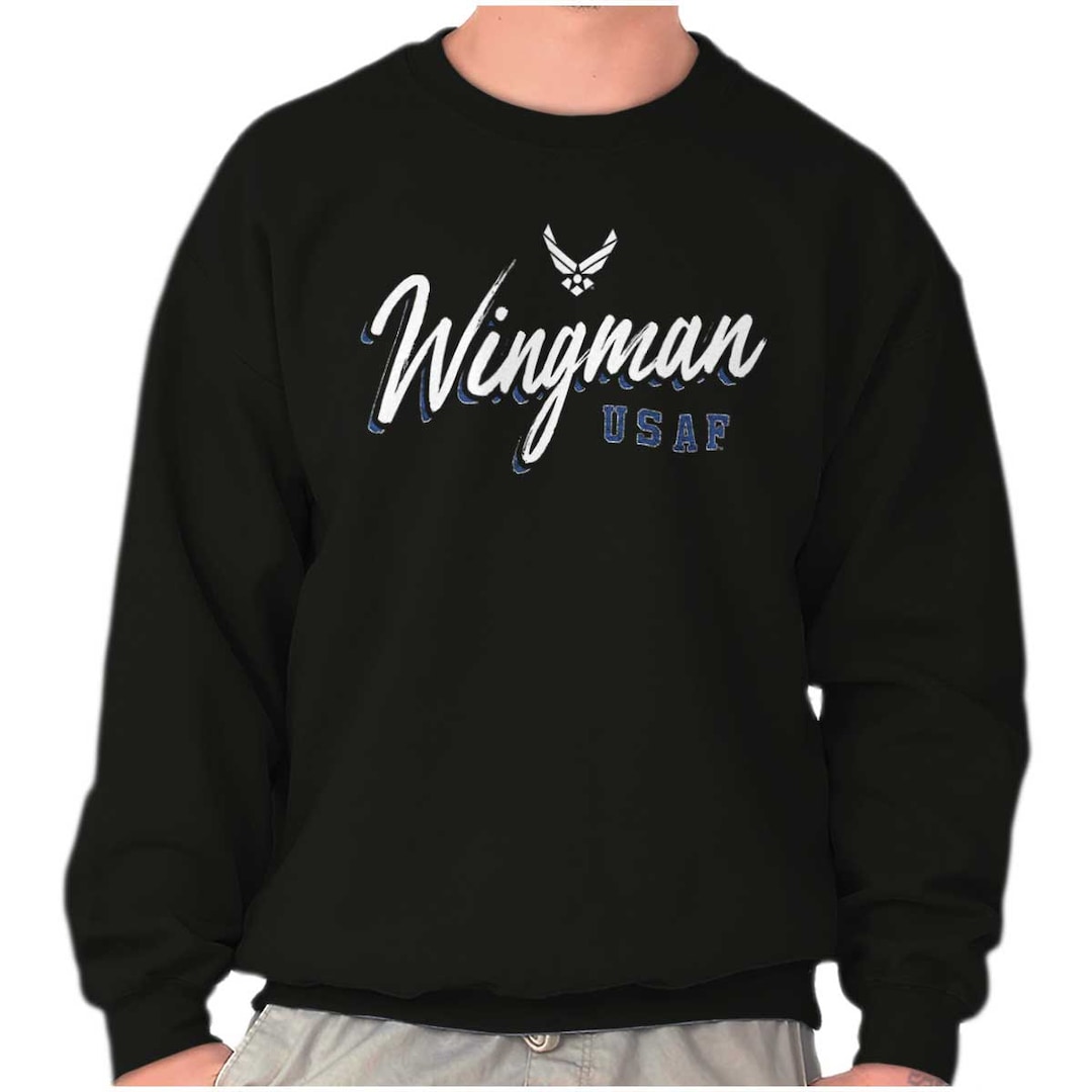 US Air Force Wingman USAF Military Pilot Mens Crewneck Sweatshirt ...