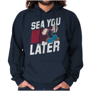 Cruise Vacation Boat Sailor Popeye Cartoon Hoodie Hooded Sweatshirt Men Women