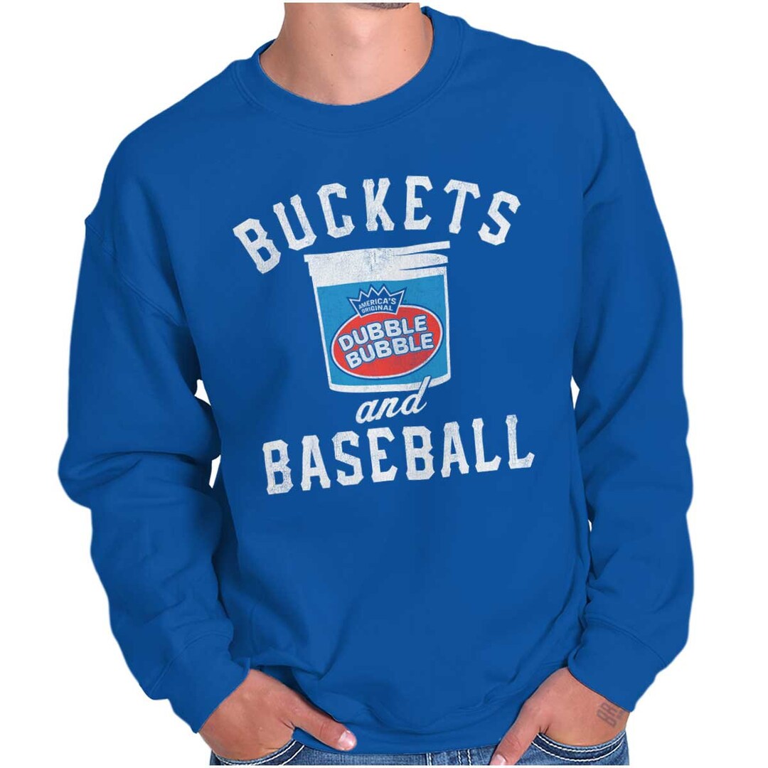 Vintage Dubble Bubble Gum Buckets Baseball Womens or Mens Crewneck