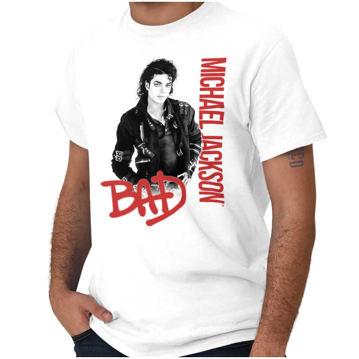 Michael Jackson Bad MJ Music Album Cover Womens or Mens Crewneck T