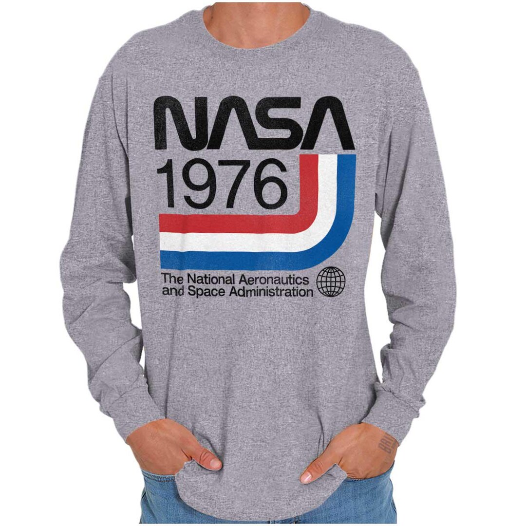 Classic America NASA 1976 Worm Logo Long Sleeve Tshirt for Men or Women ...