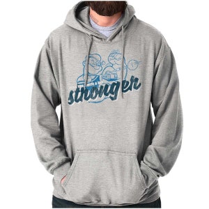 Gym Motivation Inspiration Strong Popeye Hoodie Hooded Sweatshirt Men Women