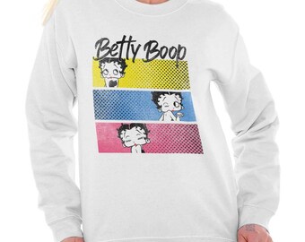 Betty Boop Graphic Crewneck Sweatshirt: Retro Cartoon Pullover