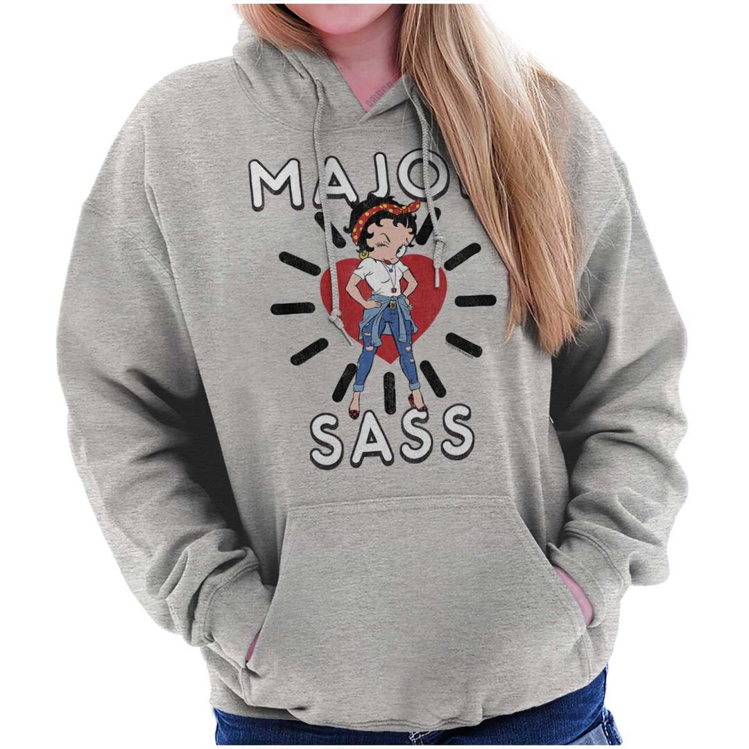 Betty Boop Riveter Vintage Betty Boop the Riveter Retro Sassy Womens Hooded Sweatshirts ...