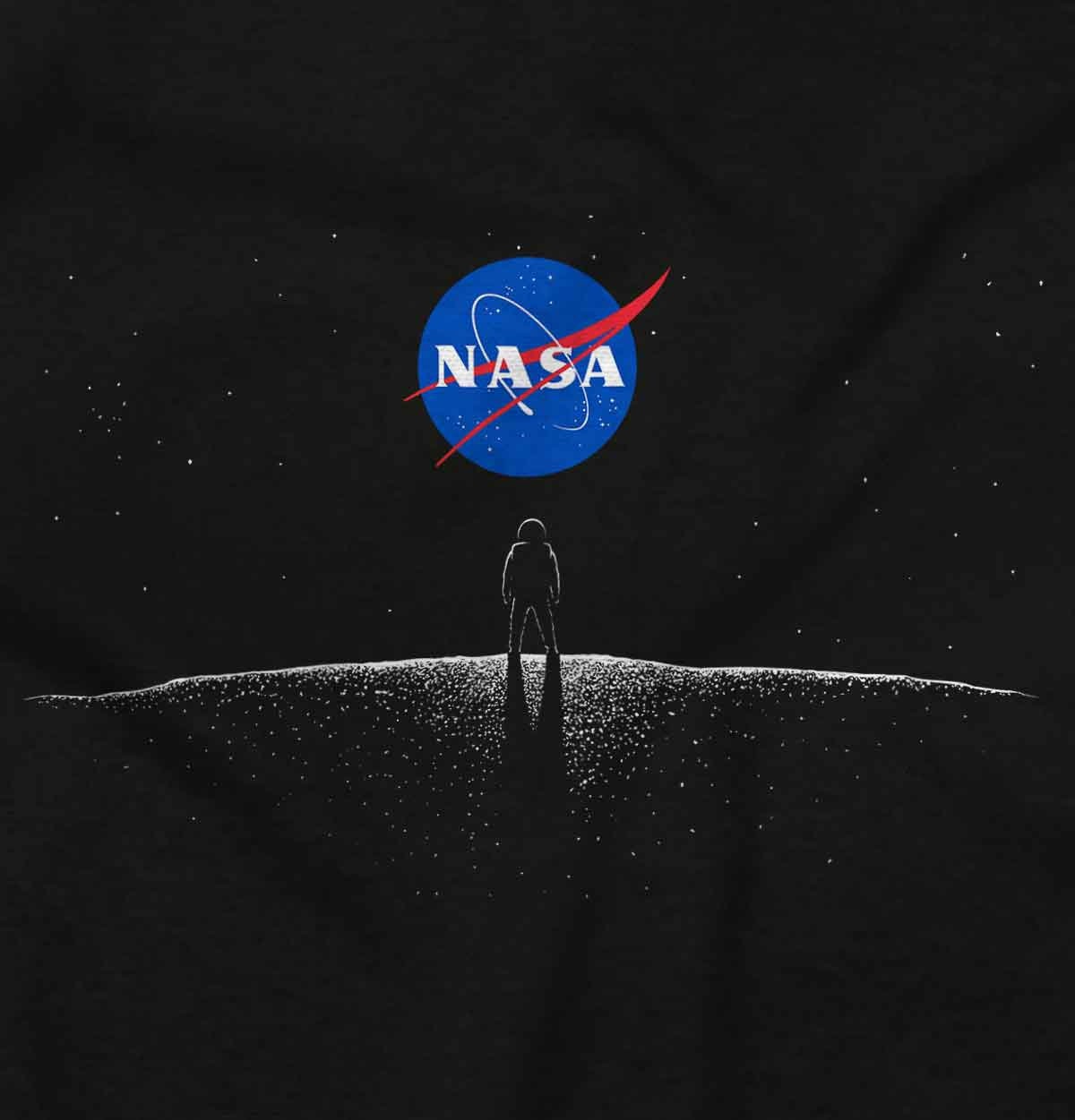 NASA Spaceman Astronaut Walk on Moon Landing Womens or Mens Crewneck ...