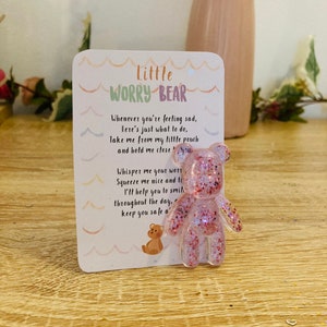 Little Worry Bear, Anxiety Gift, Pocket Hug, Childs Keepsake image 5