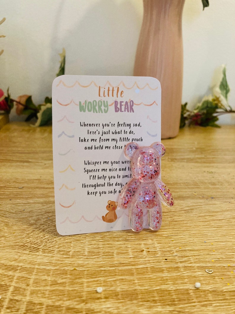 Little Worry Bear, Anxiety Gift, Pocket Hug, Childs Keepsake image 5