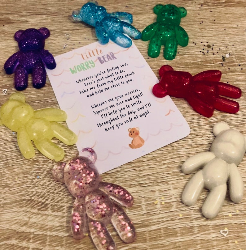 Little Worry Bear Anxiety Gift Pocket Hug Childs Keepsake Etsy UK
