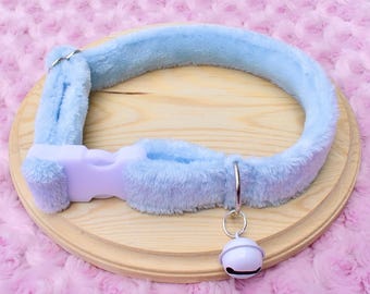 Blue Fluffy Collar 12-18inch Pet Play Cosplay Adult