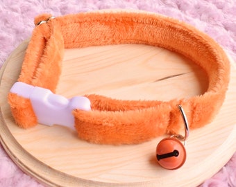 Orange Fluffy Collar 12-18inch Pet Play Cosplay Adult