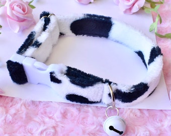 Cow Print Fluffy Collar 12-18inch Pet Play Cosplay Adult