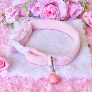 Pink Fluffy Collar 12-18inch Pet Play Cosplay Adult