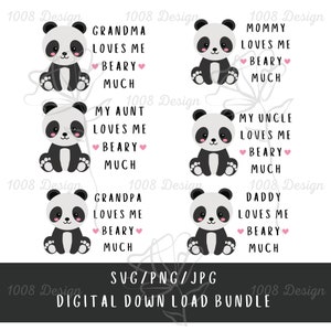 Mami me ama beary mucho, bebé diciendo svg png jpg, recién nacido svg, regalo del día de las madres, cita de bebé svg, onesie, archivo de corte para Cricut, silueta