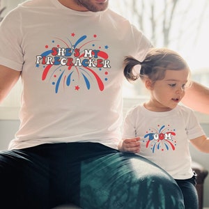 She&#39;s My Firecracker, Father&#39;s Day, Fourth of July Daddy and Me Matching Shirts, Daddy Daughter, July 4th Shirt , Independence Day, BC3001
