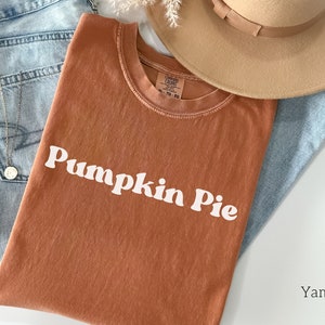 Pumpkin Pie Shirt, Thanksgiving Fall Shirt, Holiday Comfort Colors® Graphic T-Shirt, Pumpkin Spice Shirt, Halloween Crewneck, autumn