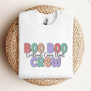 Critical Care Unit Sweatshirt, CCU Boo Boo Crew Sweatshirt, Boho CCU Shirt, Critical Care Nurse Graduation Gift, CCU Christmas Idea, G180