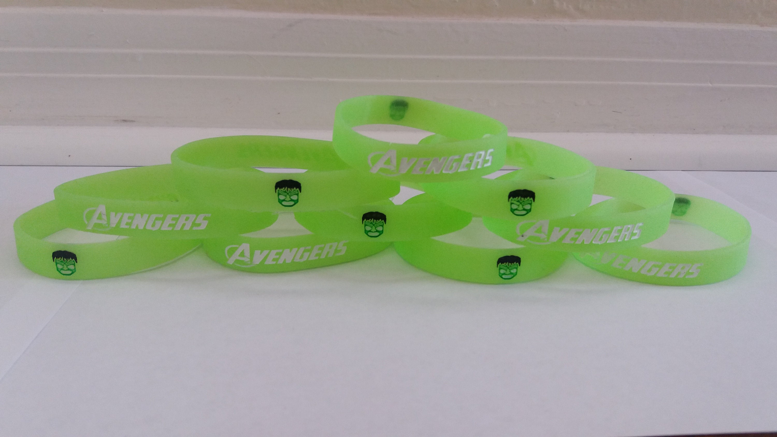 Hulk Inspired Glow in the Dark Bracelets Birthdays Party Etsy