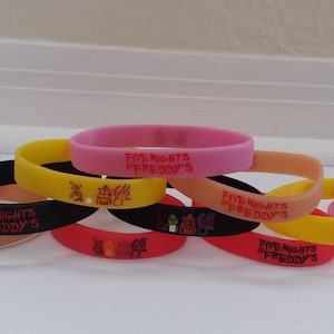 Five nights at Freddy&#39;s inspired glow in the dark bracelets 10 count