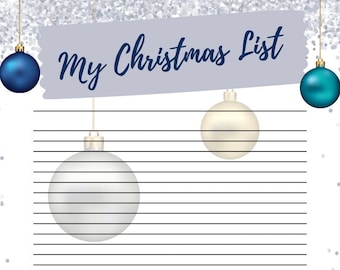 Printable Christmas Gift Wish List Template My Wish List - Etsy UK