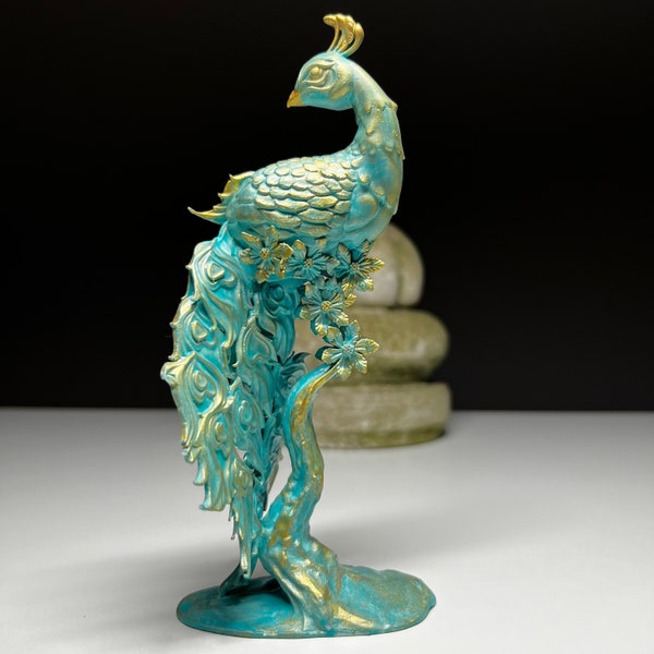 Mysterious Peafowl Statue 6.6 Inches