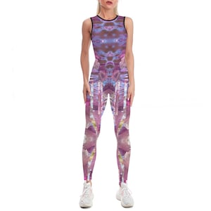 Festival Catsuit (yoga catsuit, pole dance wear, spandex catsuit, yoga bodysuit, festival catsuit, pole dance bodysuit, satin)