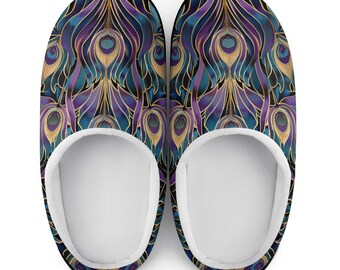 Peacock Design Cotton slippers rubber sole slippers for women gift festival wear shoes slide patterned slipper comfortable