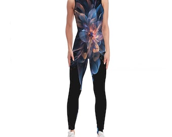X-Ray Flower Catsuit (yoga catsuit, pole dance wear, spandex catsuit, yoga bodysuit, festival catsuit, pole dance bodysuit, satin)