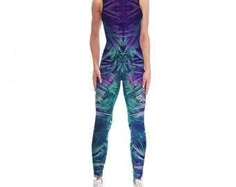 Fun Catsuit (yoga catsuit, pole dance wear, spandex catsuit, yoga bodysuit, festival catsuit, pole dance bodysuit, satin bodysuit, catsuit)