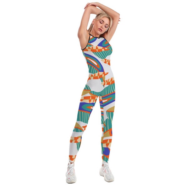 1980's Aerobic Catsuit (yoga fit, pole dance wear, spandex catsuit, yoga bodysuit, festival catsuit, pole dance bodysuit)