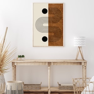 Mid Century Modern Wall Art, Printable Wall Decor, Abstract Wall Art, Digital Download