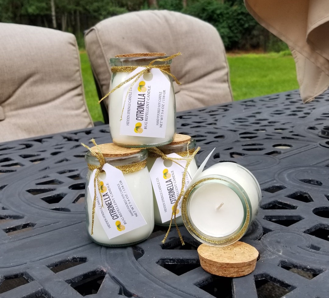 Highly Scented Citronella Candles / Bug & Insect Repellent / Etsy