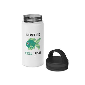 Cell-Fish Biology Tumbler Travel Mug Funny Biology Gift, Science Teacher Gift Cell Water Bottle, Cute Microbiology Mug Biochemistry Gift
