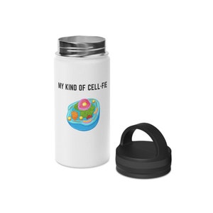 Cell-fie Tumbler Travel Mug Funny Cell Biology Gift, Science Teacher Gift STEM Biology Water Bottle, Cute Biochemistry Mug Microbiology Gift