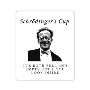 Schrödinger Sticker, Science Sticker, Biology Sticker, Chemistry Sticker, Physics Sticker, Microbiology Sticker
