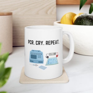 Genetics Mug, Science Mug, Biology Mug, STEM Mug, PCR Mug, DNA Mug, Genetics, Biology, PhD Student, Molecular Biology, Cell Biology, Lab Rat