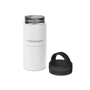 Zellbiologe Becher Reisebecher Lustiges Biologie Geschenk, Wissenschaftslehrer Geschenk STEM Biologie Wasserflasche, niedlicher Zellbiologie Becher Wissenschaftler Geschenk