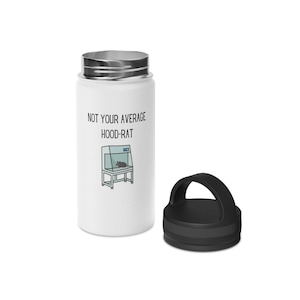 Hood-Rat Becher Reisebecher Lustiges Wissenschaft Geschenk, Chemie Lehrer Geschenk STEM Biologie Wasserflasche, niedlicher Wissenschaft Becher Mikrobiologie Physik Geschenk