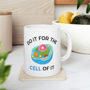 Cell Mug Funny Biology Gift, Science Teacher Gift STEM Cell Biology Mug, Cute Science Lover Molecular Biology Biochemistry Scientist Gift